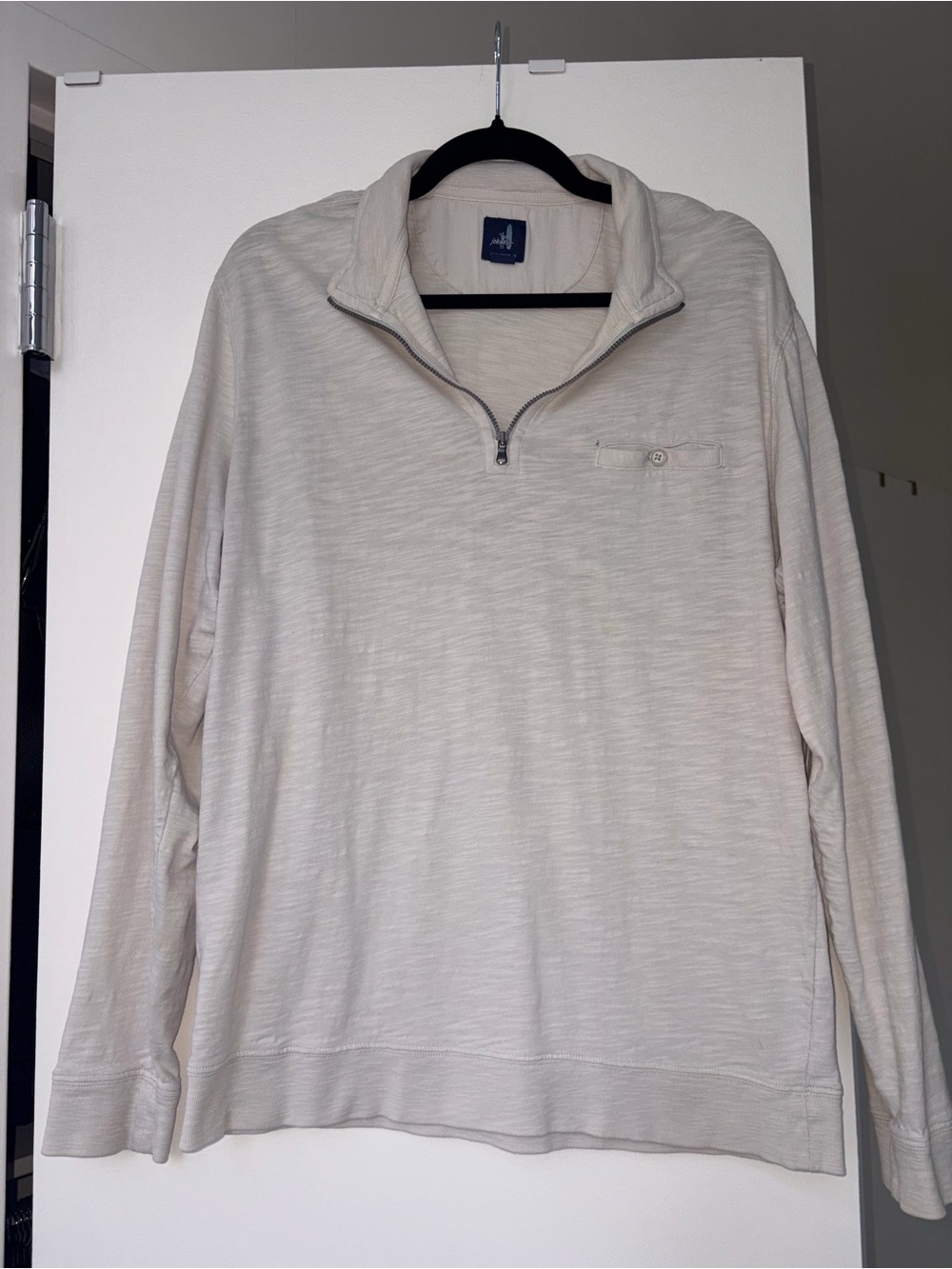 johnnie-O Men's Half-Zip Pullover Sweater in Light Beige